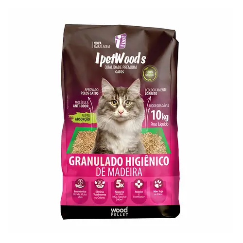 IPETWOODS GRANULADO DE MADEIRA 2KG