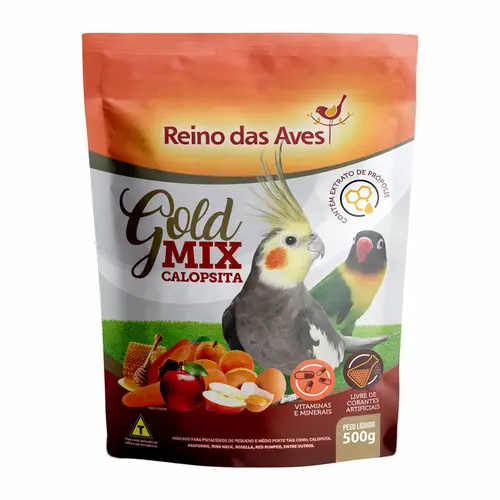 REINO DAS AVES CALOPSITA GOLD MIX