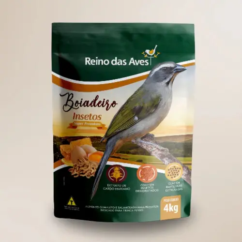REINO DAS AVES BOIADEIRO INSETOS 500G
