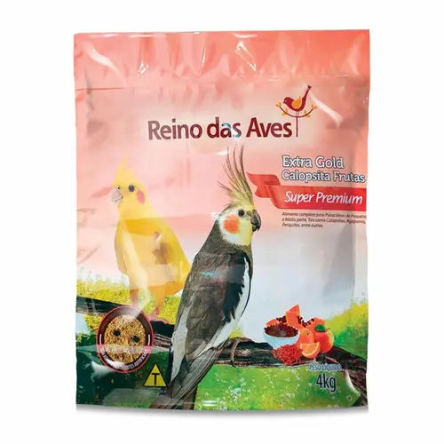 REINO DAS AVES EXTRA GOLD CALOPSITA FRUTAS 400G