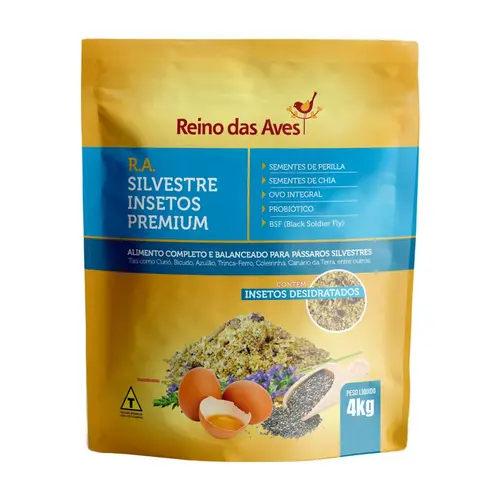 REINO DAS AVES RA SILVESTRE INSETOS 400G