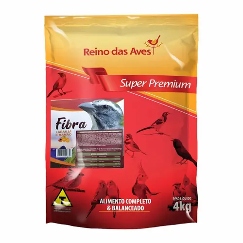 REINO DAS AVES FIBRA LARANJA C/ MAMAO 4KG